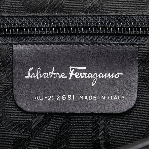 サルヴァトーレフェラガモ ヴァラ ワンショルダーバッグ AU-21 8691 ブラック レザー レディース Salvatore Ferragamo 【中古】