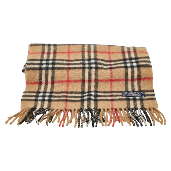 バーバリー ノバチェック マフラー ベージュ カシミヤ レディース BURBERRY 【中古】