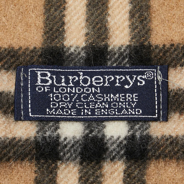 バーバリー ノバチェック マフラー ベージュ カシミヤ レディース BURBERRY 【中古】