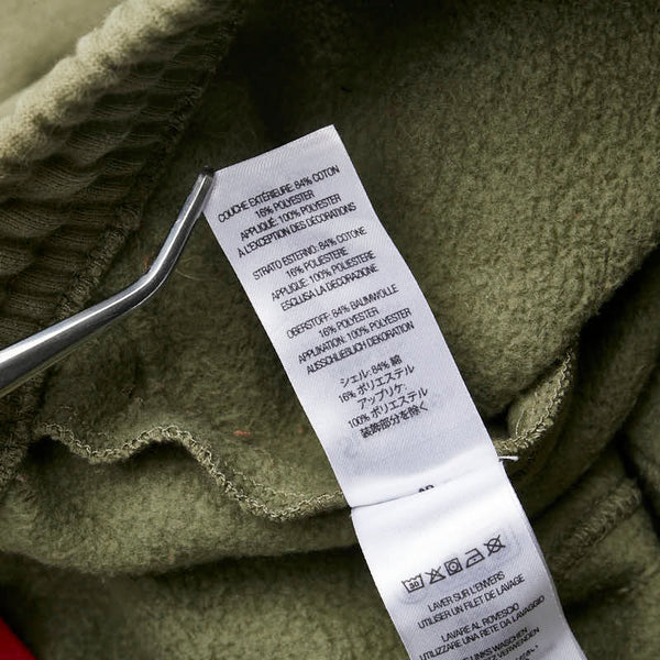 シュプリーム 23AW Satin Applique パーカー フーディー パンツ セットアップ スウェット カーキ コットン ポリエステル メンズ Supreme 【中古】