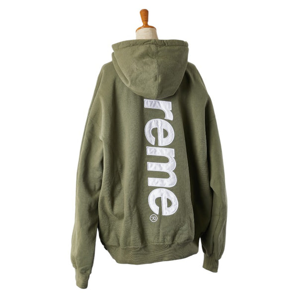 シュプリーム 23AW Satin Applique パーカー フーディー パンツ セットアップ スウェット カーキ コットン ポリエステル メンズ Supreme 【中古】