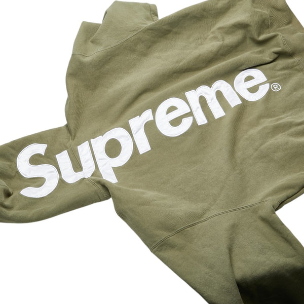 シュプリーム 23AW Satin Applique パーカー フーディー パンツ セットアップ スウェット カーキ コットン ポリエステル メンズ Supreme 【中古】