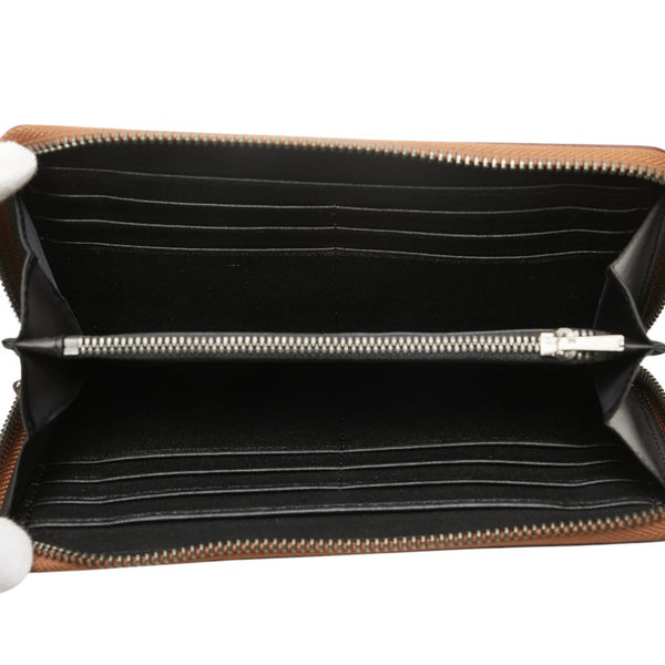 コーチ ×ディズニー ミッキーマウス パッチワーク アコーディオン ジップ 長財布 ラウンドファスナー F59340 ブラウン レザー レディース COACH 【中古】