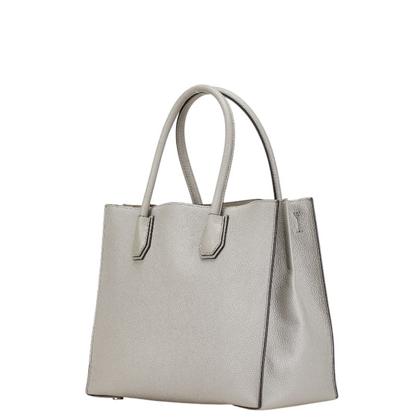 マイケルコース ロゴ ハンドバッグ ショルダーバッグ 2WAY グレー レザー レディース Michael Kors 【中古】