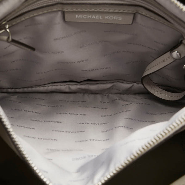 マイケルコース ロゴ ハンドバッグ ショルダーバッグ 2WAY グレー レザー レディース Michael Kors 【中古】