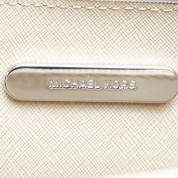 マイケルコース ロゴ ハンドバッグ ショルダーバッグ 2WAY グレー レザー レディース Michael Kors 【中古】