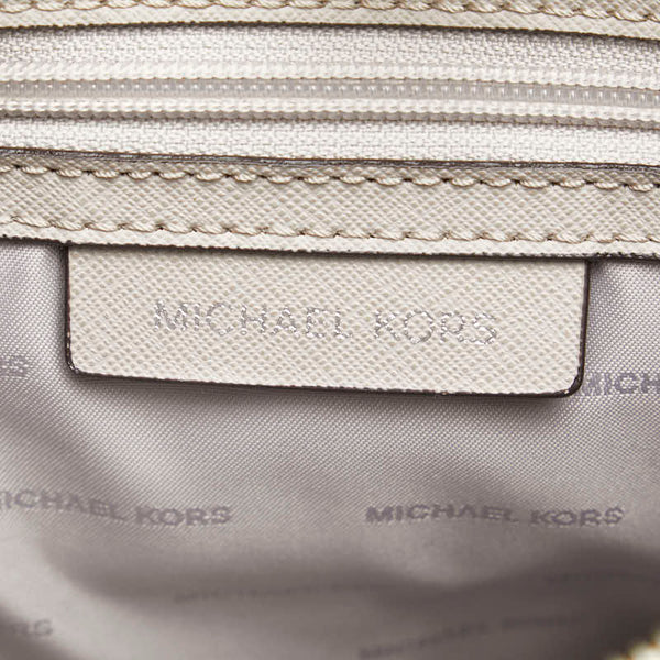 マイケルコース ロゴ ハンドバッグ ショルダーバッグ 2WAY グレー レザー レディース Michael Kors 【中古】