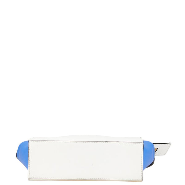 ケイトスペード ロゴ 斜め掛け ショルダーバッグ ホワイト ブルー レザー レディース Kate Spade 【中古】