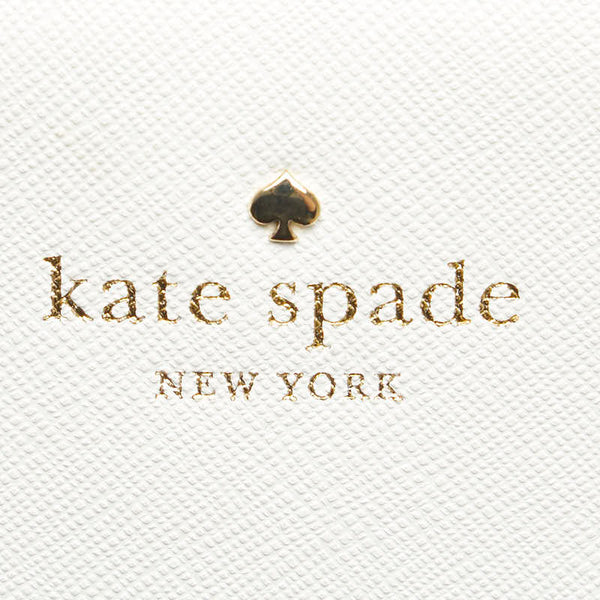 ケイトスペード ロゴ 斜め掛け ショルダーバッグ ホワイト ブルー レザー レディース Kate Spade 【中古】