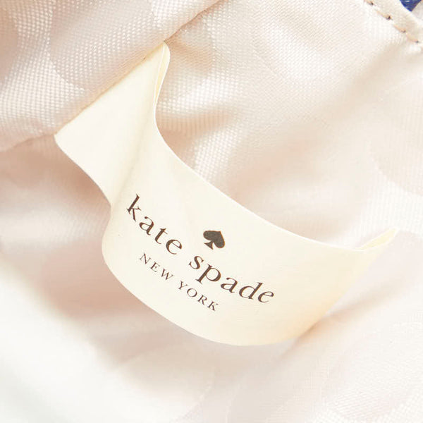 ケイトスペード ロゴ 斜め掛け ショルダーバッグ ホワイト ブルー レザー レディース Kate Spade 【中古】