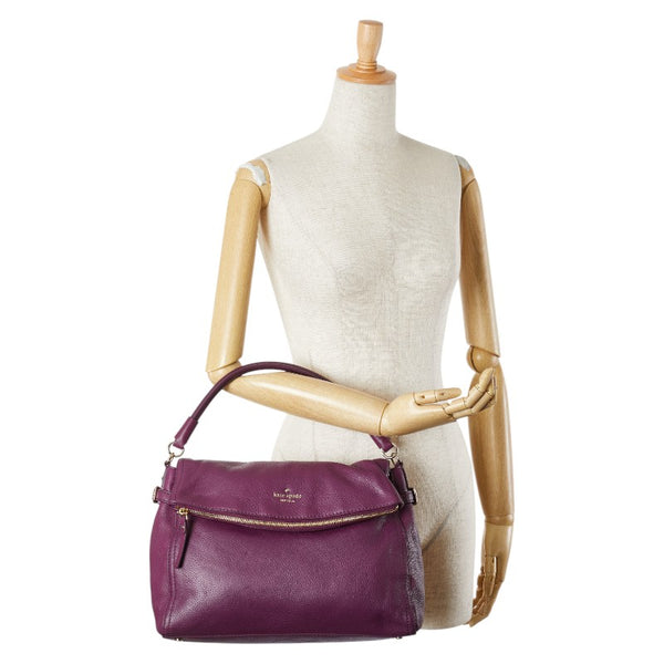 ケイトスペード ワンショルダーバッグ ハンドバッグ パープル レザー レディース Kate Spade 【中古】