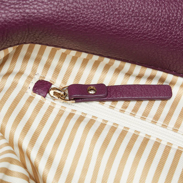 ケイトスペード ワンショルダーバッグ ハンドバッグ パープル レザー レディース Kate Spade 【中古】