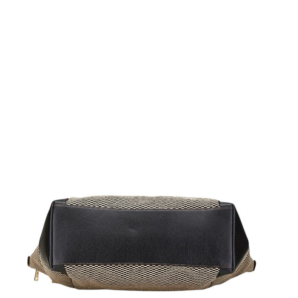 コーチ エクスプローデッド トートバッグ F28467 ベージュ ブラック キャンバス レザー レディース COACH 【中古】