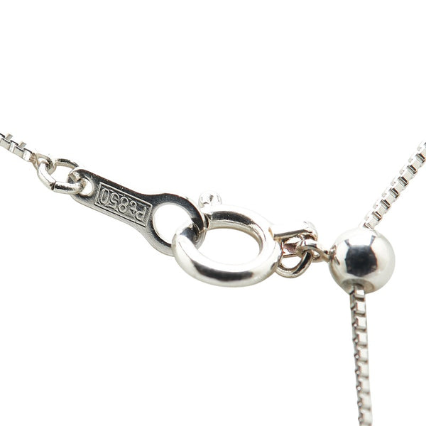 Pt950 プラチナ Pt850 プラチナ エメラルド0.71ct ダイヤ0.02ct ペンダントネックレス レディース 【中古】