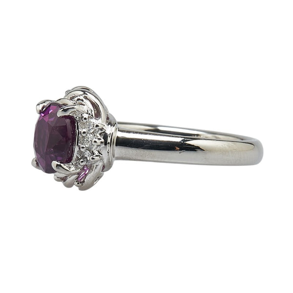 Pt900 プラチナ サファイア2.35ct ダイヤ0.09ct リング 指輪 レディース 11号 【中古】