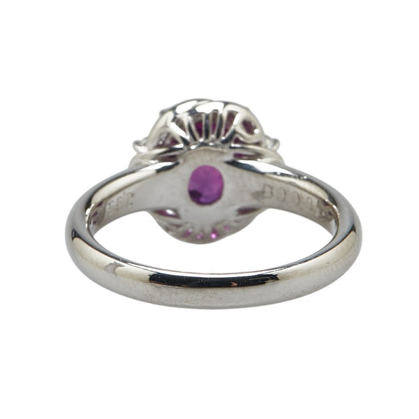Pt900 プラチナ サファイア2.35ct ダイヤ0.09ct リング 指輪 レディース 11号 【中古】