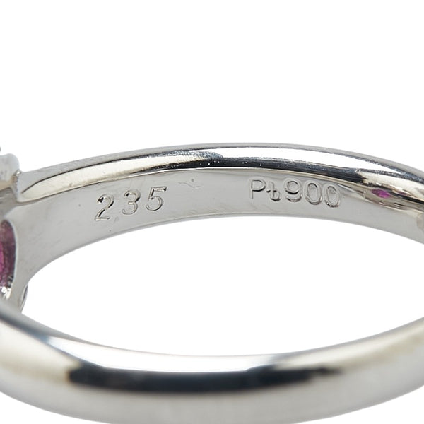 Pt900 プラチナ サファイア2.35ct ダイヤ0.09ct リング 指輪 レディース 11号 【中古】