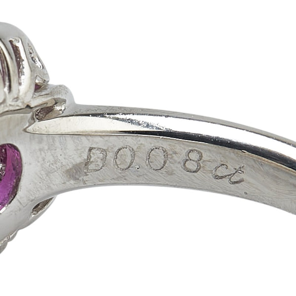 Pt900 プラチナ サファイア2.35ct ダイヤ0.09ct リング 指輪 レディース 11号 【中古】