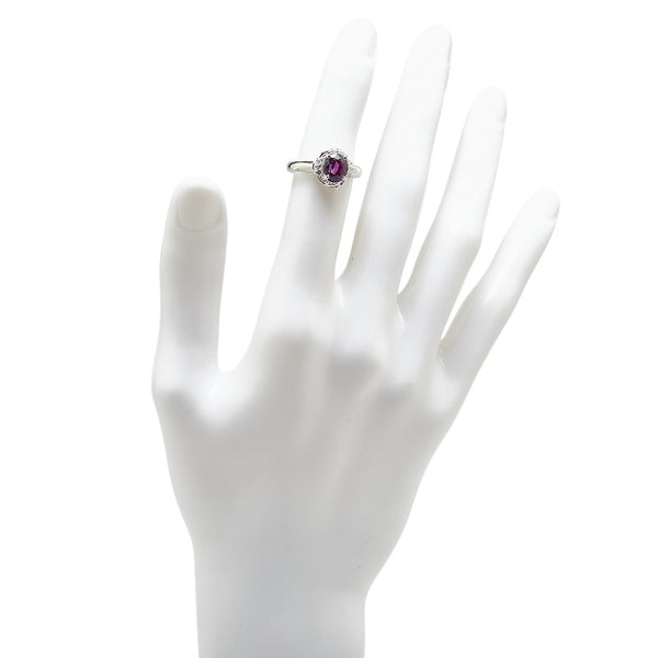 Pt900 プラチナ サファイア2.35ct ダイヤ0.09ct リング 指輪 レディース 11号 【中古】