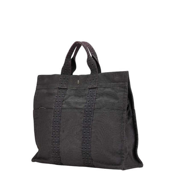 エルメス エールライン MM トートバッグ ハンドバッグ グレー キャンバス レディース HERMES 【中古】