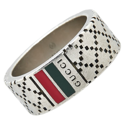 グッチ ディアマンティッシマ シェリーライン リング 指輪 #15 SV925 シルバー レディース GUCCI 【中古】