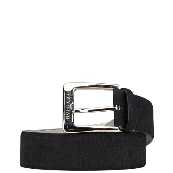 ブルガリ エリプス クラシック ラウンドスクエアバックル ベルト 70/28 ブラック レザー メンズ BVLGARI 【中古】