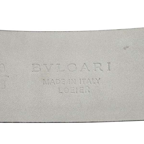 ブルガリ エリプス クラシック ラウンドスクエアバックル ベルト 70/28 ブラック レザー メンズ BVLGARI 【中古】