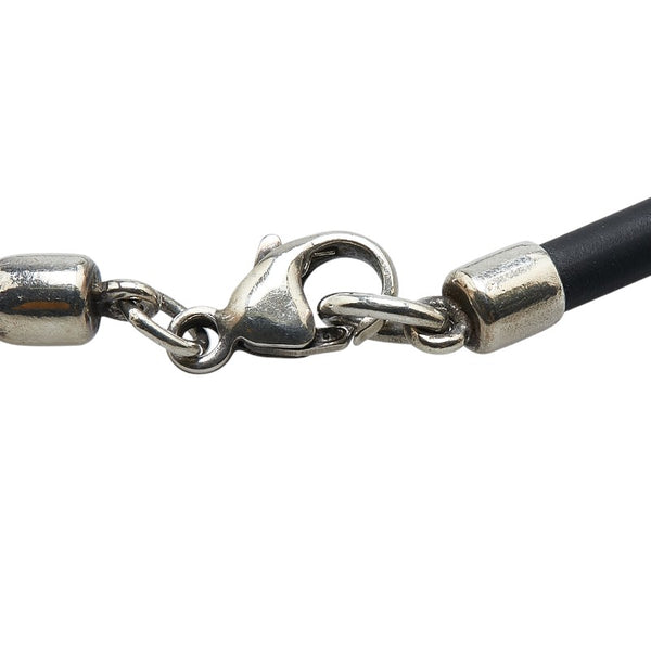 ティファニー アトラス ネックレス シルバー ブラック SV925 シルバー ラバー レディース TIFFANY&Co. 【中古】