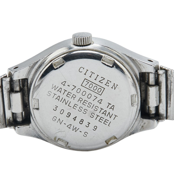 シチズン コスモスターV2 腕時計 自動巻き ブルー文字盤 ステンレススチール レディース CITIZEN 【中古】