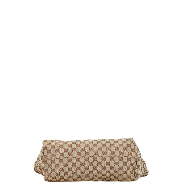 グッチ GGキャンバス バンブー トートバッグ 218780 ブラウン キャンバス レザー レディース GUCCI 【中古】