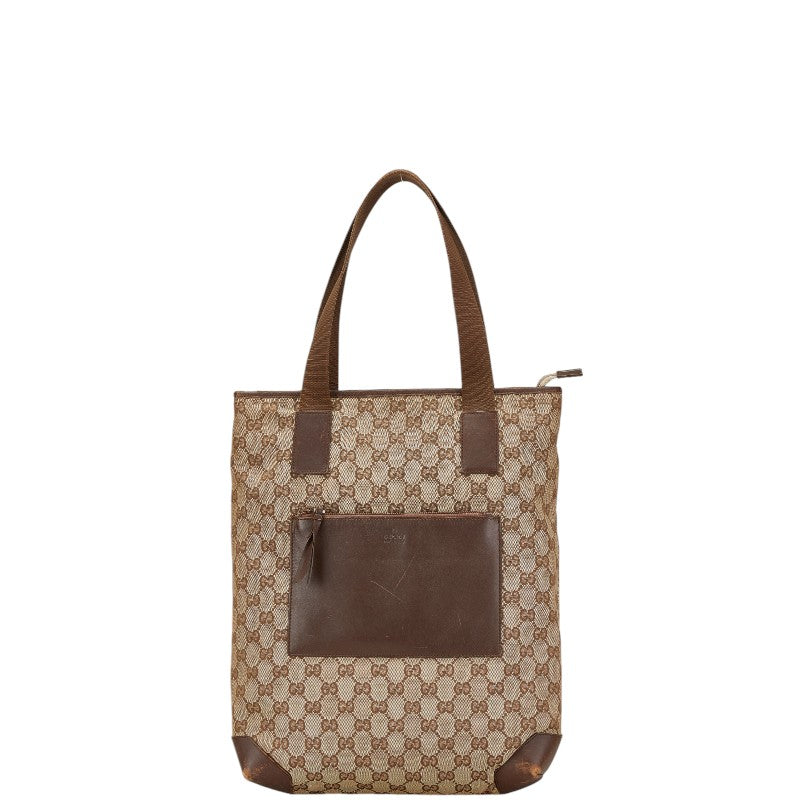 グッチ GGキャンバス トートバッグ 019 0401 ブラウン キャンバス レザー レディース GUCCI 【中古】