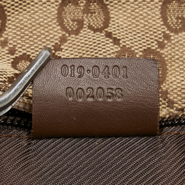 グッチ GGキャンバス トートバッグ 019 0401 ブラウン キャンバス レザー レディース GUCCI 【中古】