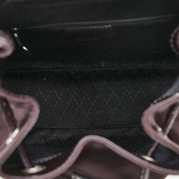 グッチ バンブー リュック バックパック 003.1705.0030 ブラウン ナイロン レザー レディース GUCCI 【中古】