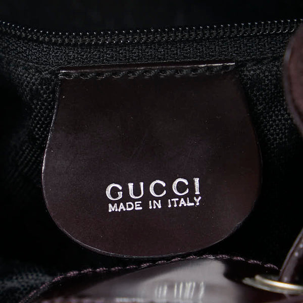 グッチ バンブー リュック バックパック 003.1705.0030 ブラウン ナイロン レザー レディース GUCCI 【中古】
