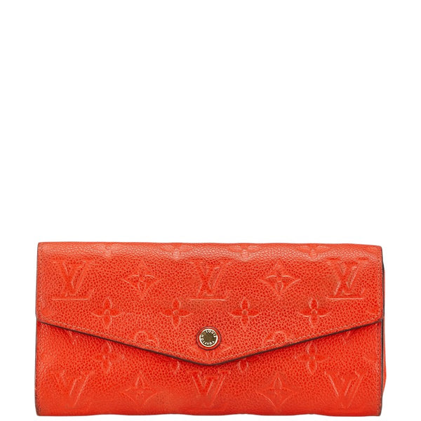 ルイ ヴィトン モノグラム アンプラント ポルトフォイユ キュリーズ 長財布 M60302 オレンジ レザー レディース LOUIS VUITTON 【中古】