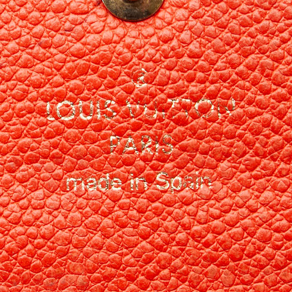 ルイ ヴィトン モノグラム アンプラント ポルトフォイユ キュリーズ 長財布 M60302 オレンジ レザー レディース LOUIS VUITTON 【中古】