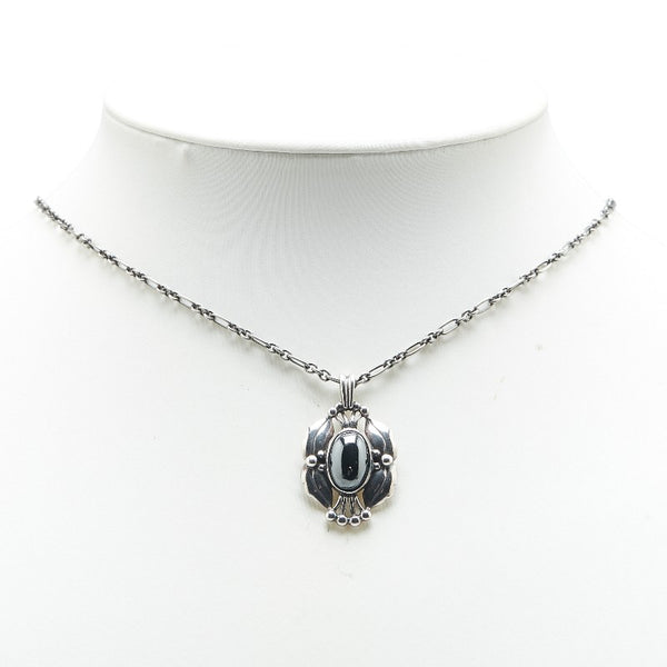 ジョージジェンセン ヘリテージコレクション ヘマタイト 2000 ネックレス SV925 シルバー レディース Georg Jensen 【中古】