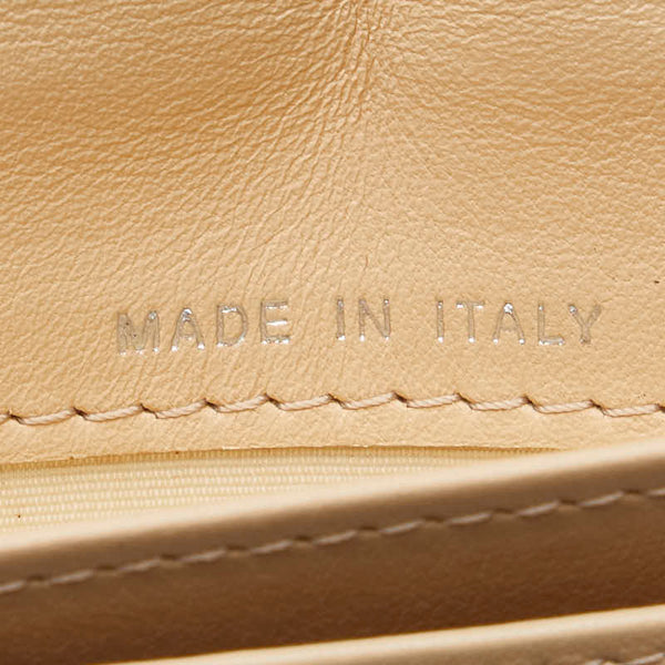 シャネル ココマーク ビコローレ 長財布 ベージュ レザー レディース CHANEL 【中古】