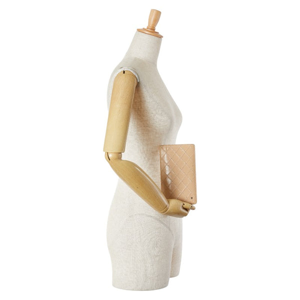 シャネル ココマーク ビコローレ 長財布 ベージュ レザー レディース CHANEL 【中古】