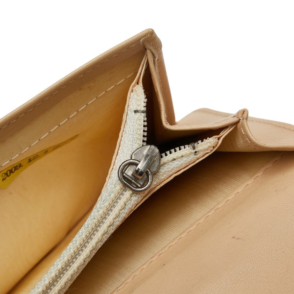 シャネル ココマーク ビコローレ 長財布 ベージュ レザー レディース CHANEL 【中古】