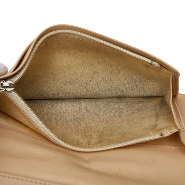 シャネル ココマーク ビコローレ 長財布 ベージュ レザー レディース CHANEL 【中古】