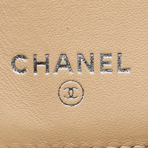 シャネル ココマーク ビコローレ 長財布 ベージュ レザー レディース CHANEL 【中古】