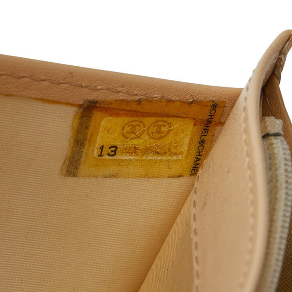 シャネル ココマーク ビコローレ 長財布 ベージュ レザー レディース CHANEL 【中古】