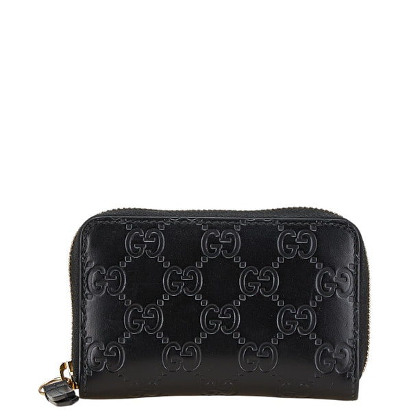 グッチ グッチシマ コインケース 447939 493075 ブラック レザー レディース GUCCI 【中古】