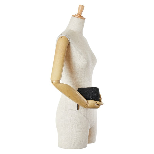 グッチ グッチシマ コインケース 447939 493075 ブラック レザー レディース GUCCI 【中古】