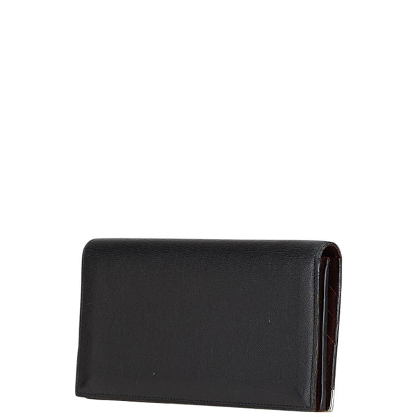 カルティエ マストライン 長財布 ワインレッド ボルドー レザー レディース CARTIER 【中古】