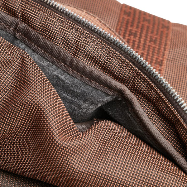 エルメス エールラインMM ハンドバッグ ブラウン キャンバス レディース HERMES 【中古】