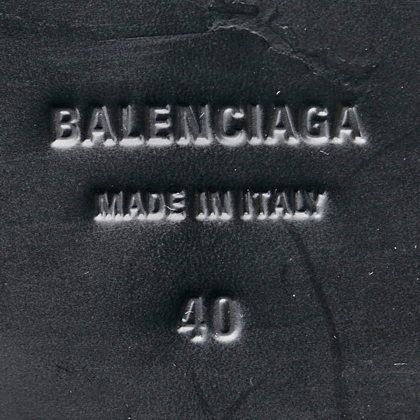 バレンシアガ ドレスシューズ スクエアトゥシューズ サイズ：40 ブラック レザー メンズ BALENCIAGA 【中古】