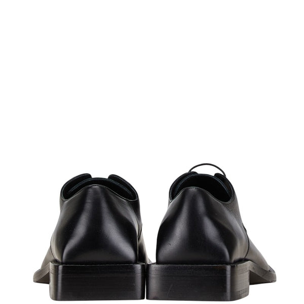 バレンシアガ ドレスシューズ スクエアトゥシューズ サイズ：40 ブラック レザー メンズ BALENCIAGA 【中古】