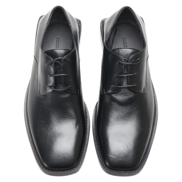 バレンシアガ ドレスシューズ スクエアトゥシューズ サイズ：40 ブラック レザー メンズ BALENCIAGA 【中古】